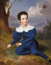 Portret van Maximilian Freiherr von Hammer-Purgstall (volgens achterzijde inscriptie)